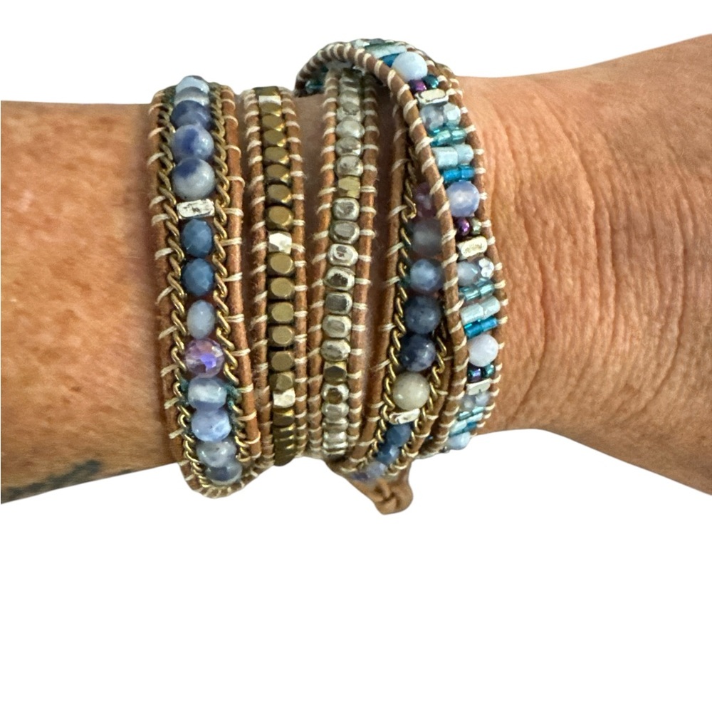 Bohemian Multi-Color Beaded Wrap Bracelet